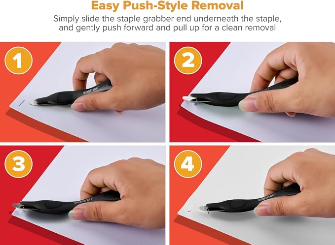 Bostitch Office Easy Staple Remover, Magnetic Tip, 3-Pack (40000M-BLK-3PK)