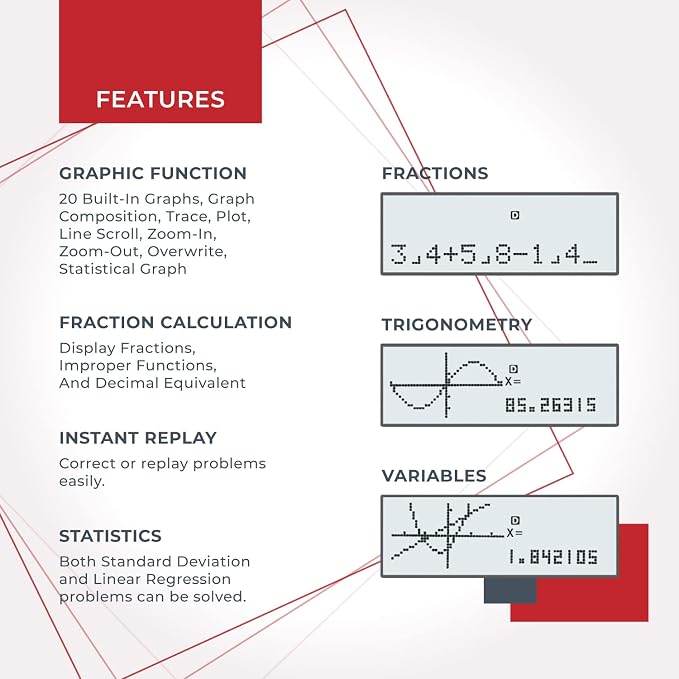 CATIGA Scientific Calculators with Graphic Functions, Graphing Calculators with Multiple Modes, Scientific Calculators for Students, High School or College Courses, Calculadora Cientifica, CS-229