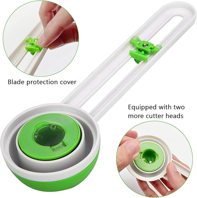 Circle Cutter, Circular Paper Cutter Circle Paper Trimmer Rotary Cutter Craft Supplies, Round Cutting Knife Cards Cutters (Green)