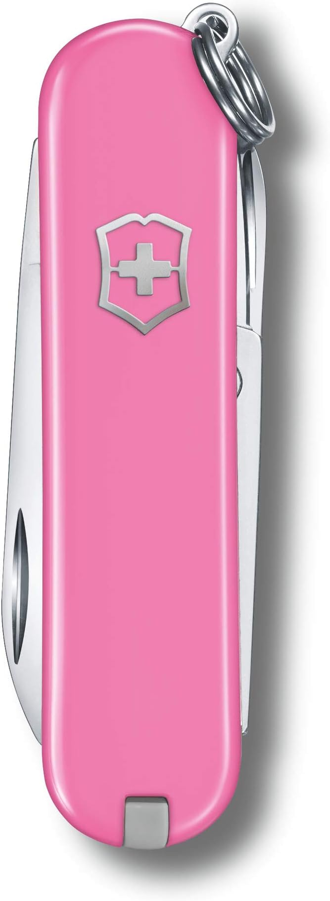 Victorinox Classic SD Swiss Army Knife, Compact, 7 Functions, Swiss Made Pocket Knife with Small Blade, Screwdriver and Key Ring - Cherry Blossom (Pink)