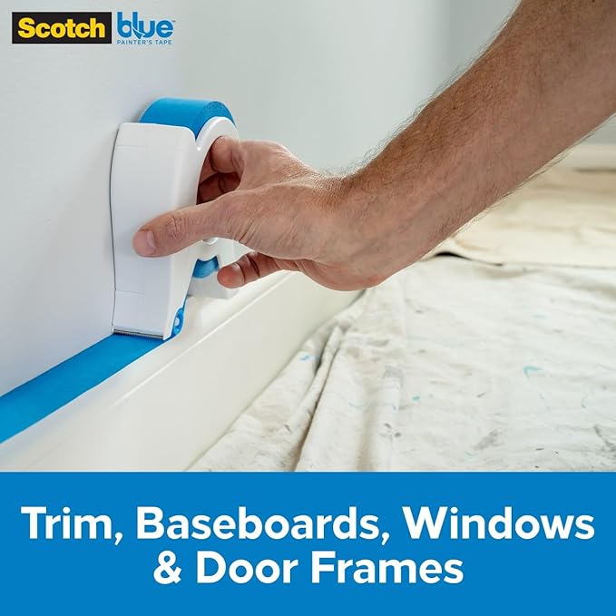 Scotch Blue Painters Applicator,Applies Painter's Tape in Continuous Strip,Paint-Tape Applicator for Trim,Windows and Door Frames,1.41 Inches x 20 Yards,1 Starter Roll,(Pack of 6)
