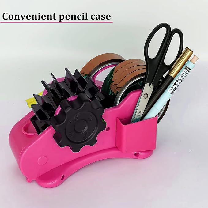 Heat Tape Dispenser Sublimation - Multiple Roll Cut Heat Tape Dispenser 1" and 3" Core Double Reel Cores Sublimation for Heat Transfer Tape, Semi-Automatic Tape Dispenser with Compartment Slots