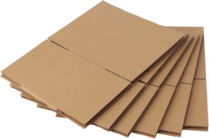 7x5x4 Inches Shipping Boxes Pack of 25, Small Corrugated Cardboard Box for Business Mailing Packaging, Brown