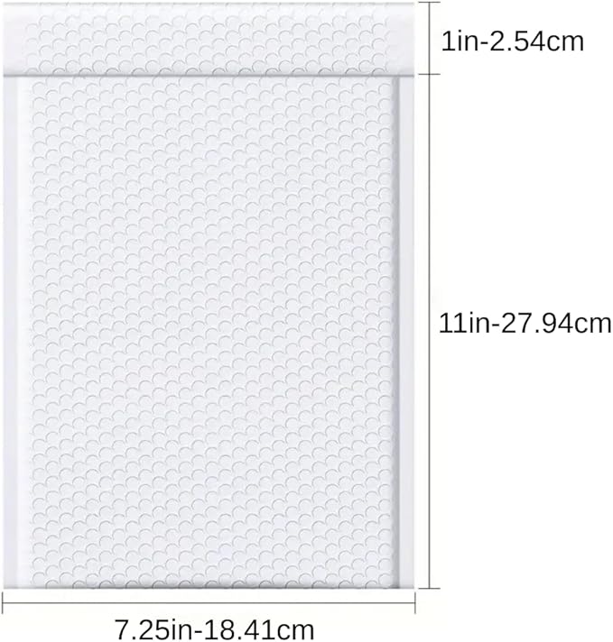 100 PC 7.25x12 Inches Poly Bubble Mailers Shipping Padded Envelopes Self Seal Waterproof Cushion Envelopes Waterproof Grey Usable 7.25x11" #1
