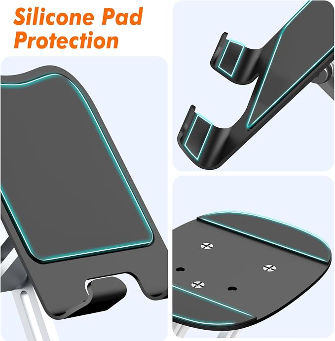 Metal Phone Stand, Adjustable Foldable Cell Phone Stand Holder for Desk