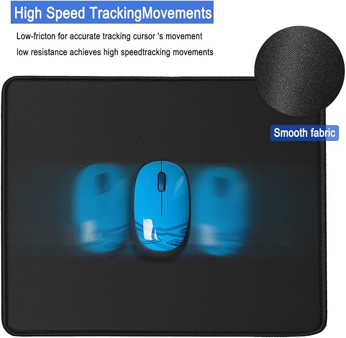 Mouse Pad, Large Gaming Mouse Pad with Double Stitched Edges 14.9 x 11.7 in | MousePad, Premium-Textured & Waterproof Mousepad, Nonslip Natural Rubber Base Mouse pad for Laptop,Computer, Office