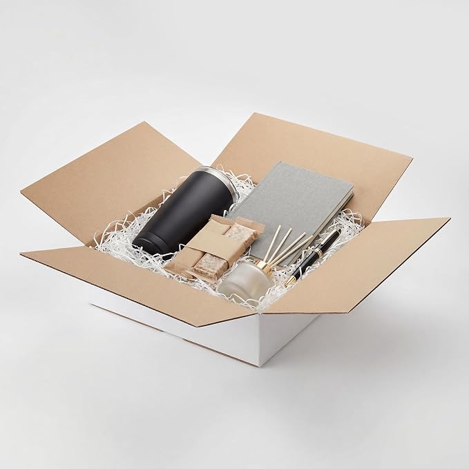 Hoikwo 12x12x3 Shipping Boxes Set of 25 | White Corrugated Cardboard Box for Small Business for Packaging Mailing