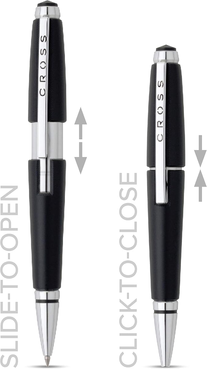 Cross Edge Jet Black Rollerball Pen - AT0555-2