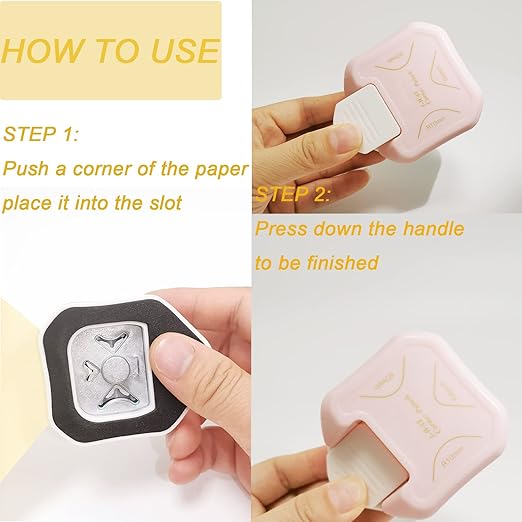 3 Pieces Corner Punch Corner Cutter Creative Pattern Corner Punch for DIY Projects Scrapbooking Photocards Business Card Making (Pink+Yellow+Purple)
