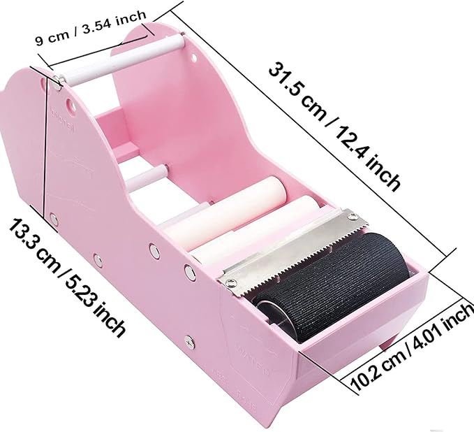 WELSTIK Water Activated Gummed Kraft Paper Tape Packaging Dispenser 3 Inch for Shipping, Carton and Box Sealing, Pink