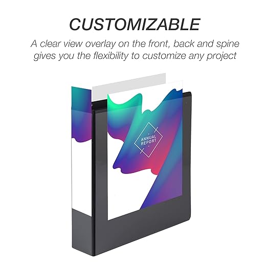 Samsill Economy 1.5 Inch 3 Ring Binder Bulk Pallet, Round Ring Binder, Customizable Clear View Cover, Black, Pallet of 720 Binders in 60 Cartons