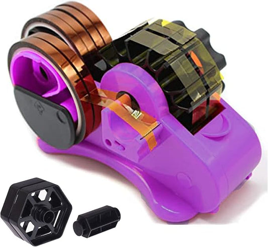 Purple Heat Tape Dispenser- Multiple Roll Cut Heat Tape Dispenser 1" & 3" Core Double Reel Cores Sublimation for Heat Transfer Tape,Semi-Automatic Tape Dispenser with Compartment Slots