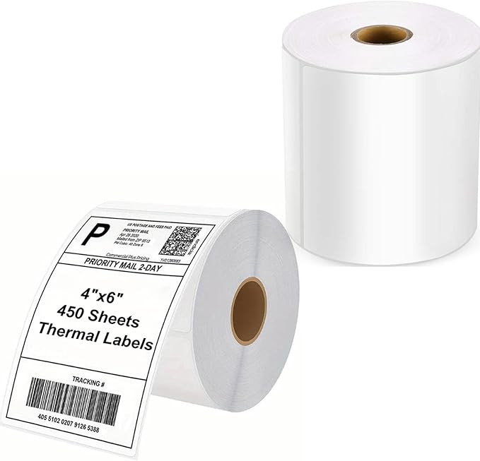 4x6 Thermal Labels, Roll Label for Printer, Adhesive Shipping Labels Stickers