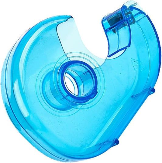 Small Tape Dispenser Desk Portable Adhesive Roll Holder Transparent on Refillable Hand Dispenser for Adhesive Tape Office Home(Random Color)