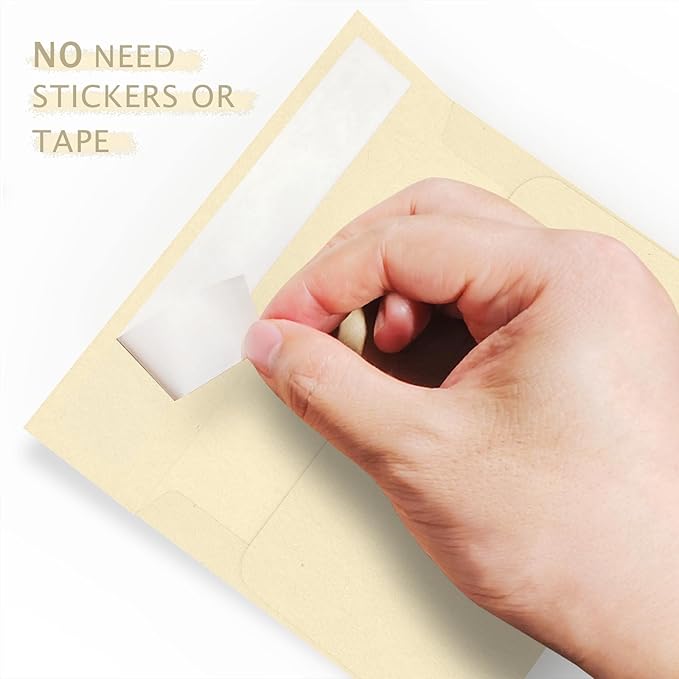 100 Pack A4 Cream 4x6 Envelopes Self Seal, Goefun 4.25 x 6.25 Ivory Printable Invitation Envelopes 120 GSM for DIY Greeting Cards, Photos, Weddings, Graduation, Baby Shower