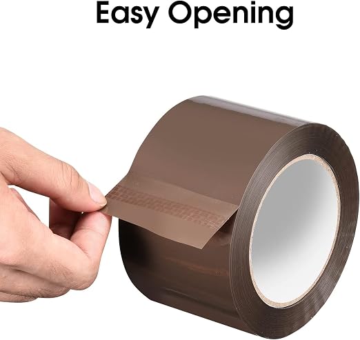 24 Rolls Carton Shipping Box Sealing Packing Tape, 3" x 110 Yards 330' Ft, Heavy Duty Tape, Designed for Office, Home or Commercial Use (24 Rolls / 3" Wide (Tan))
