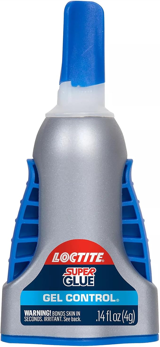 Loctite Super Glue Gel Control, Clear, 0.14 fl oz Bottle, Pack of 3