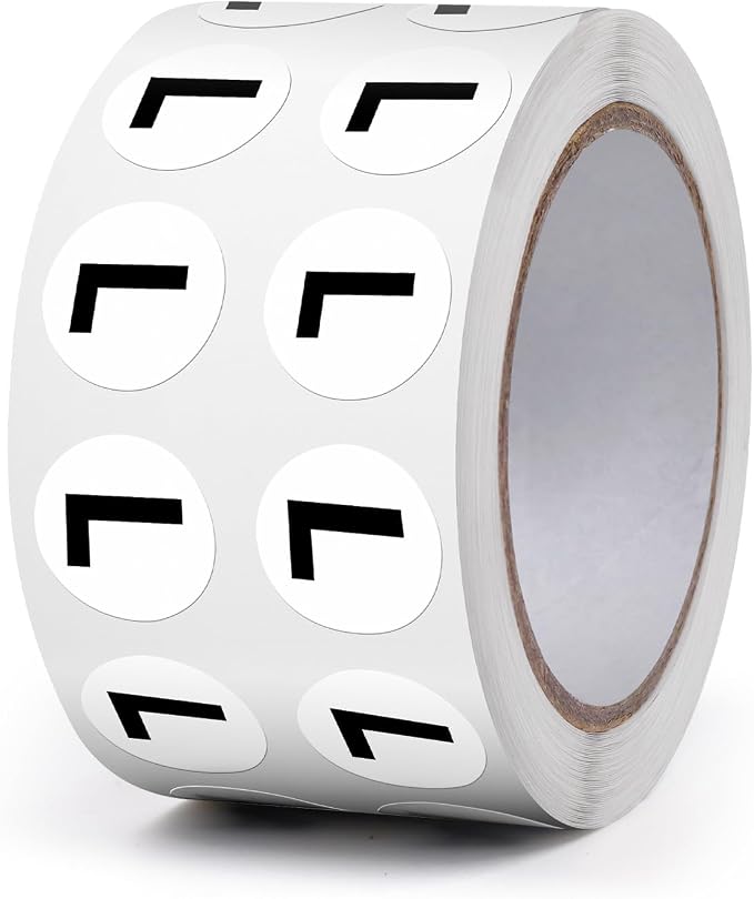 Letter L Stickers 0.5 Inch Vinyl Round Alphabet Label 1000 PCS | Self-Adhesive, Removable, Waterproof, Circle Capital Dots Tags, for Home Office Inventory Classroom