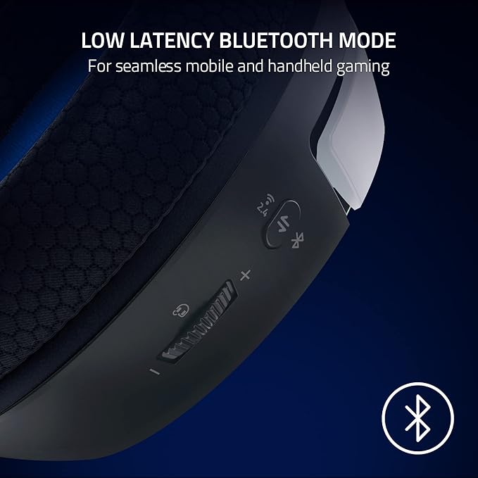 Razer Kaira HyperSpeed Wireless Gaming Headset for PlayStation 5 / PS5, PS4, PC, Mobile: 50mm Drivers - HyperClear Cardioid Mic - Memory Foam Cushions - Bluetooth - 30 Hr Battery - White & Black