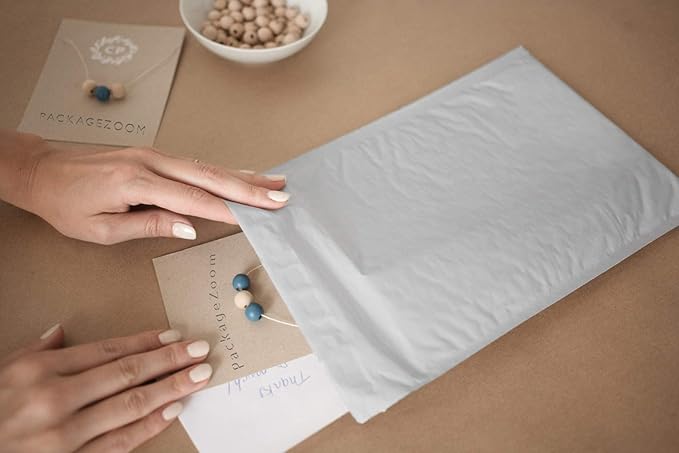PackageZoom 50 Pcs Poly Bubble Mailers 9.5x14.5 Padded Envelopes #4 Shipping Envelopes 2.5 Mil