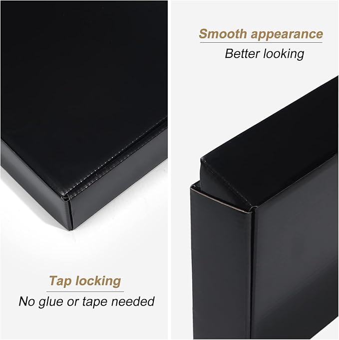 ZBEIVAN 11x8x2 Black Shipping Boxes, 20 Packs Corrugated Cardboard Literature Mailer Boxes for Packaging Small Business Mailing Gifts Wrap Boxes with Lids