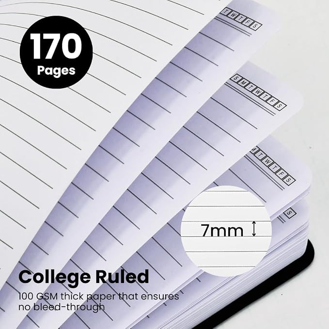 Nextnoid A5 Lined Spiral Notebook - 170 Pages, College Ruled, Pastel Bloom | Hardcover Notebook for Everyday Writing, A5 Size (5.8" x 8.3") Journal for Work and School, Daily Journaling and Notetaking