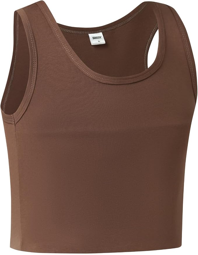 Women Transgender Tomboy FTM Pull On Closure Elastic Chest Binder Pullover Tank Top