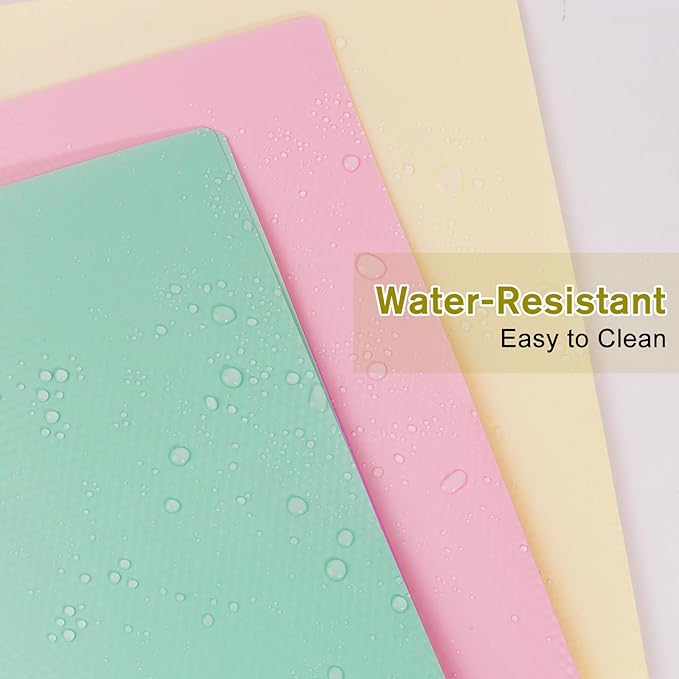 6-Pack Plastic andPockets and Prongs,2-Pocket and3 Fasteners, Pastel Folders Holds 8-1/2" x 11" Paper for School/Office/Home, Yellow
