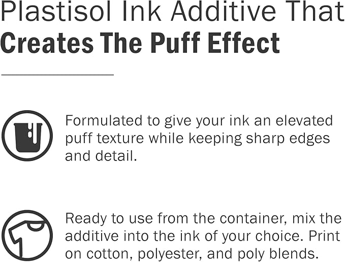 Rapid Cure® Screen Printing Ink Puff Additive (Quart - 32oz.) - Plastisol Ink for Screen Printing, Fast Curing Fabric Paint - Screen Print Direct®, USA Made