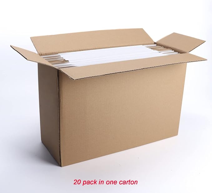 Lyeasw 11x8x2 Inch Shipping Boxes 20 Pack Corrugated Cardboard Box Mailer for Small Business Mailing Packing, White