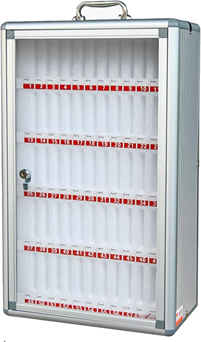 12/24/36/48/60 Slots - Cell Phones Storage Cabinet, for School, Office - Durable and Stylish, Aluminum Alloy Cell Phones Holder Storage Box (Size : 60)