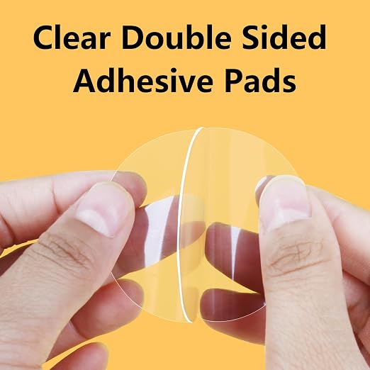 25Pcs Double Sided Mounting Pads Clear Sticky Pads Heavy Duty Adhesive Tape for DIY Reusable Sticky Pads for Home Decor and Crafts | Circle Stick pad,Two Sided Precut,Double Sided Tape Washable Sticky Pad for Walls, Hanging Pictures, DIY Craft Home Office