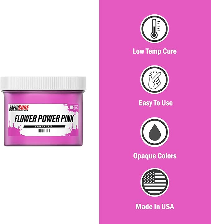 Rapid Cure® Screen Printing Ink Pink (Pint - 16oz.) - Plastisol Ink for Screen Printing, Fast Curing Fabric Paint - Screen Print Direct®, USA Made
