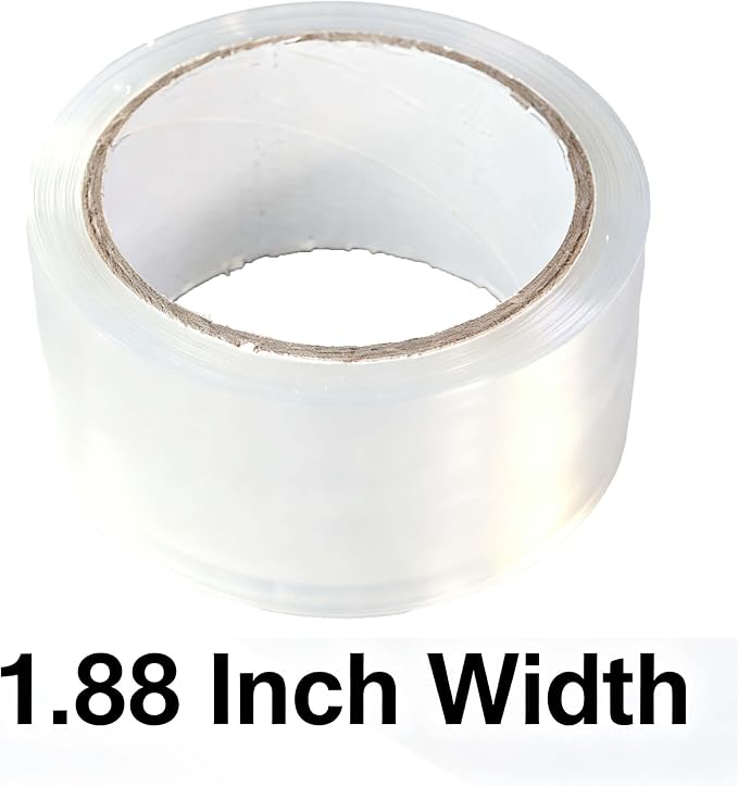 3 Pack Heavy Duty Clear Packing Tape with Dispenser, 1.88 Inch x 110 Yards, No Noise Quiet Packaging Tape for Moving Shipping Mailing Storage Carton Sealing Total 330 Yards