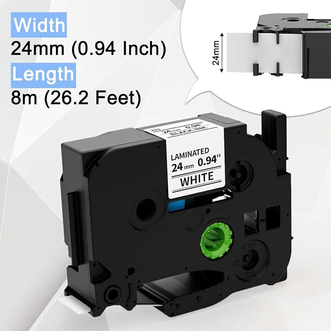 Labelife TZe Label Tape 24mm .94 Compatible with Brother P Touch 1 Inch | TZ Tape 24mm 0.94 Laminated TZe-251 451 551 651 751 for Ptouch PT-D600 D610BT PT-P710BT P750W P910BT, 5-Pack Multi-Color