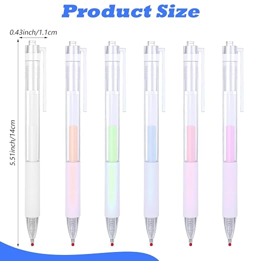 COMNICO 6 pcs Fine Tip Glue Pen, Quick Dry Glue Pen with 6 Refills | Easy Control, Precision Glues Pens, for Crafting Scrapbooking, Card Making, Apply Glues Like Writing