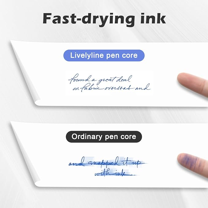 Ddaowanx 10 Pieces Gel Ink Pen Refills,Fine Point 0.5mm Tip Blue Ink | Smooth Writing Quick Dry for Journaling Writing School Office Supplies
