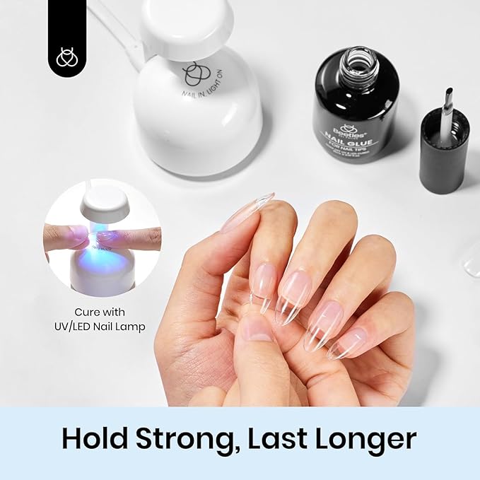 Beetles Top Coat Base Gel & Nail Glue Set-3Pcs No Wipe Top Coat Gel Nail Polish & Base Coat with 9 In 1 Nail Glue Shine Effect Long Lasting Soak Off Uv Light Lamp Diy Nail Gifts for Women & Girls