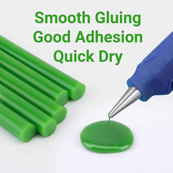 Green Hot Glue Sticks Full Size, 36 Pack Sealing Wax Sticks for Stamp Seals Crafting DIY Art Gluing Project Car Dent Repair Sealing, 4" Long x 0.43" Dia