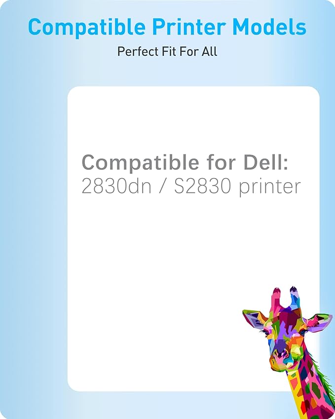 MasaiMara Compatible Black S2830 (Ggctw) High Yield Laser Toner Cartridge Replacement for Dell (8500 Page Yield) S2830 S2830dn 2830 dn 2830dn Smart Series Ink Printers