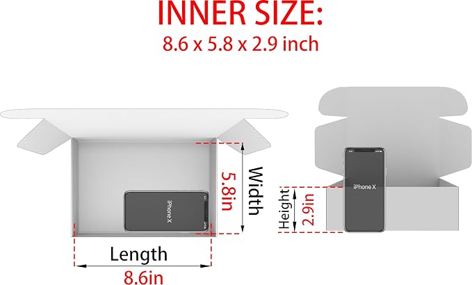 9x6x3 Shipping Boxes Set of 30, Black Mailer Corrugated Cardboard Box | for Packaging, Literature, Packing, Mailing, Storage, Small Business, Moving, Gift, Supplies, Quick Fold, Tab Locking