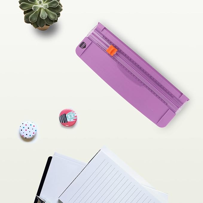 ZEQUAN A4 Portable Precision Paper Trimmer, Craft Paper Cutter for Photos, Labels, Scrapbooking, Cardstock, Laminated Paper, Origami & DIY Projects