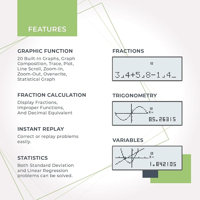 CATIGA Scientific Calculators with Graphic Functions, Graphing Calculators with Multiple Modes, Scientific Calculators for Students, High School or College Courses, Calculadora Cientifica, CS-229