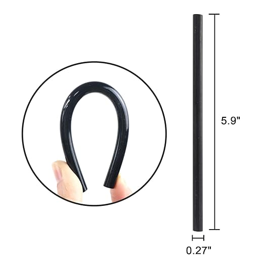 Mini Glue Gun Sticks 5.9" Long 0.27" Dia, T TOVIA 60 Count Black Hot Glue Gun Refill Sticks, All-Purpose Dual Temp Glue Sticks