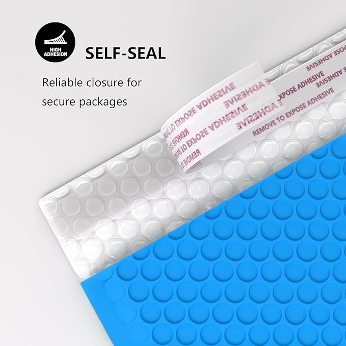 10 x 13 Inch Bubble Mailer 40 Pack, Waterproof Padded Envelopes with Strong Self-Seal Adhesive, Cushioning Shipping Bags with Bright Color for Small Business - Dark Blue