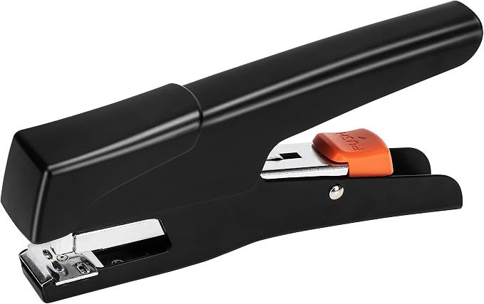 Amazon Basics Effortless Handheld Plier Stapler, 25 Sheet Capacity, Heavy Duty, Easy to Use, Black