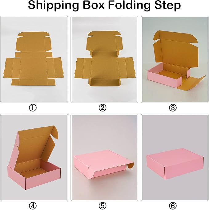 11x9x3 Inch Pink Shipping Boxes Pack of 26, Corrugated Cardboard Mailer Box, Literature Mailer for Small Business (Pink)