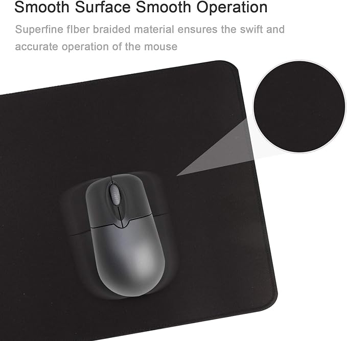 Gaming Mouse Mat/Mouse Pad 23.6x11.8x0.12Inch | XXL Mouse pad | Table mat/Large Size | Improved Precision and Speed | Rubber Base for Stable Grip on Smooth Surfaces Non-Slip (60x30Black004)
