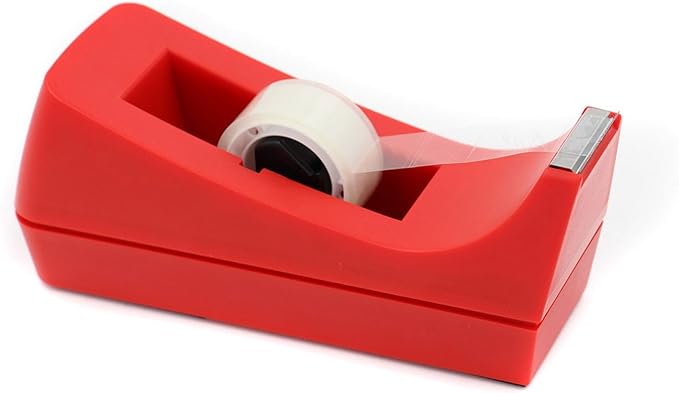 EasyPAG Desk Tape Dispenser for Tapes Within 1.0 Inch,Red