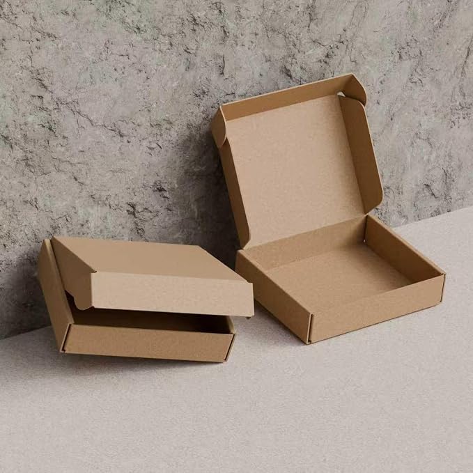 Corrugated Shipping Boxes 6x4x3Inches, 30Pack Kraft Cardboard Literature Mailers, Durable Small Business Mailing Boxes for Packaging & Shipping Supplies, Brown,Shipping boxes made from recycled paper